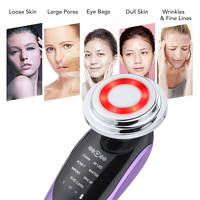 Urządzenia lifting twarzy 7 w 1 EMS RF mikroprądowe odmładzanie skóry masażer twarzy terapia światłem Anti-Aging aparatura do pielęgnacji zmarszczek 6